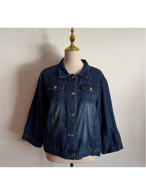 Women's Unbranded Blue Denim Jean Jacket Size XL